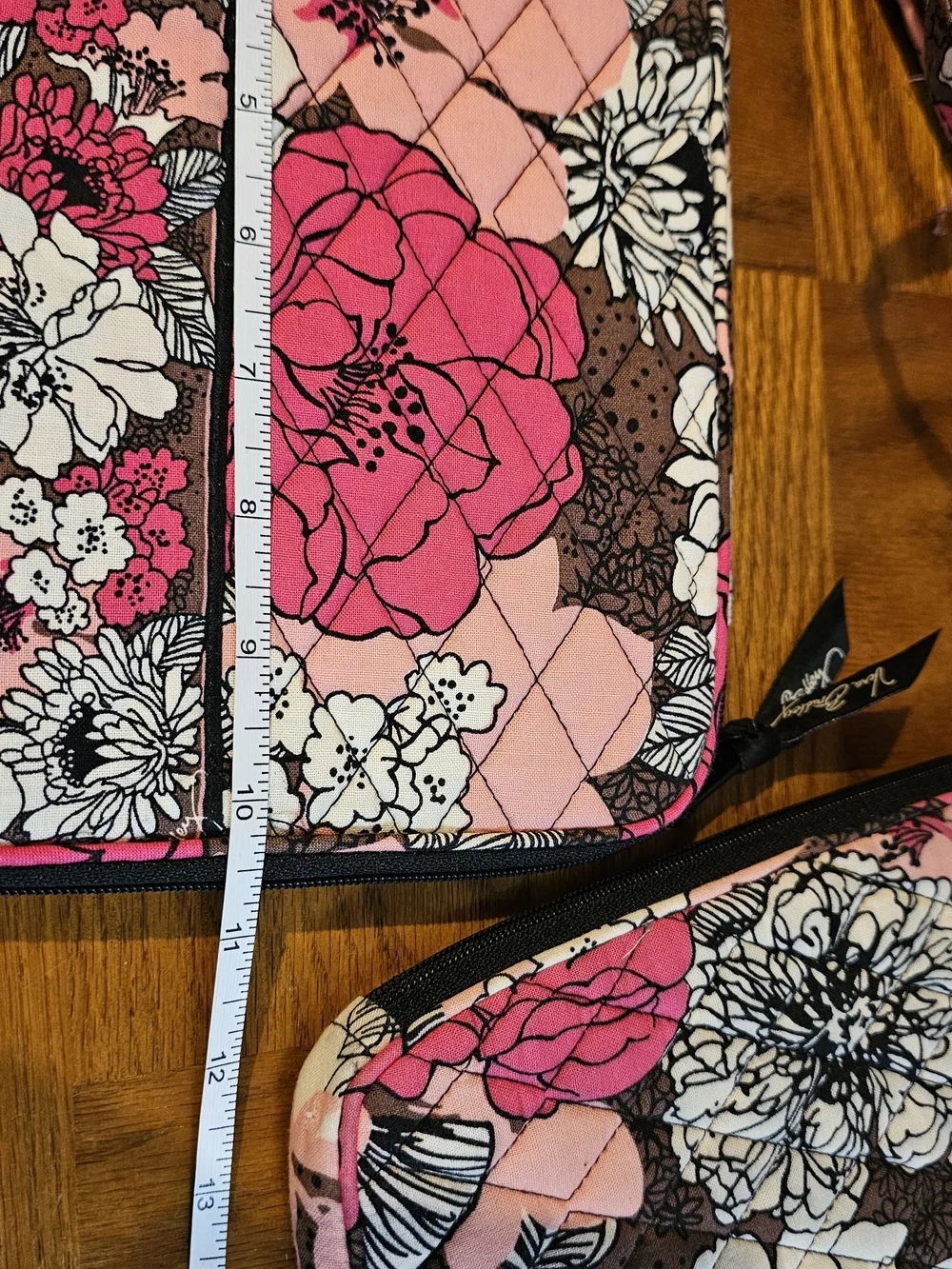 Quilted Vera Bradley Floral Tablet Holder- Pink & Black